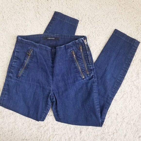 J Brand Dark Wash Katrine Side Zip Capri Jeans 26 - Picture 4 of 7